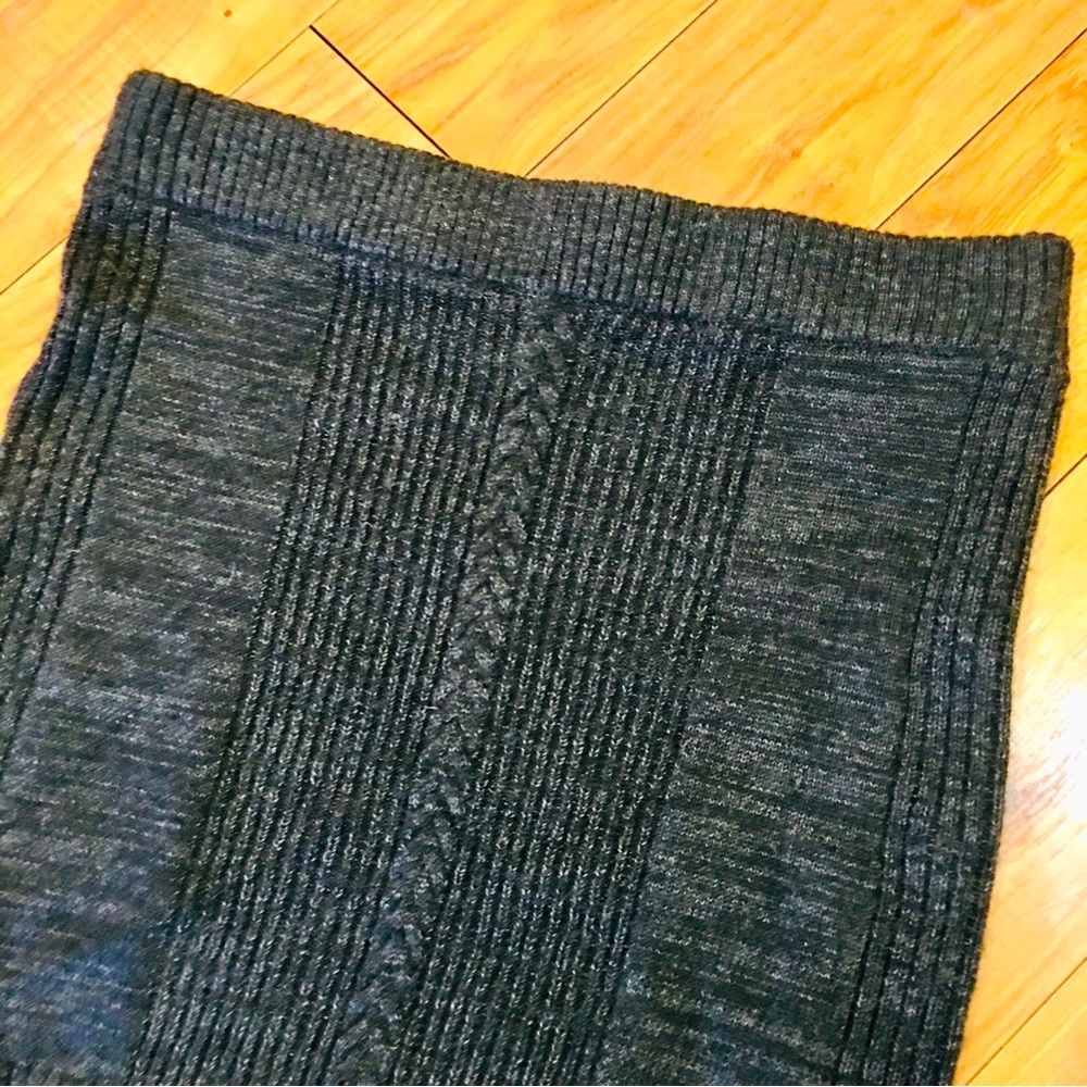 Express cable knit sweater tube top shirt top gray grey sleeveless pullo…